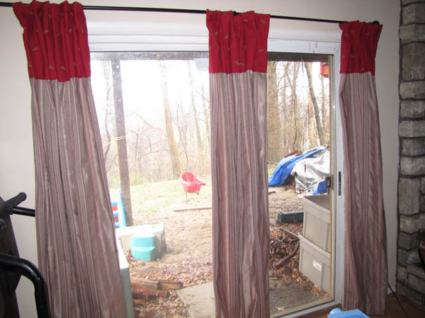 Curtains for sliding glass doors