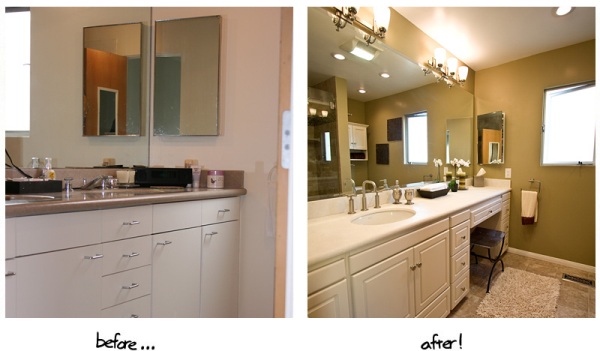 before and after bathroom remodel pictures