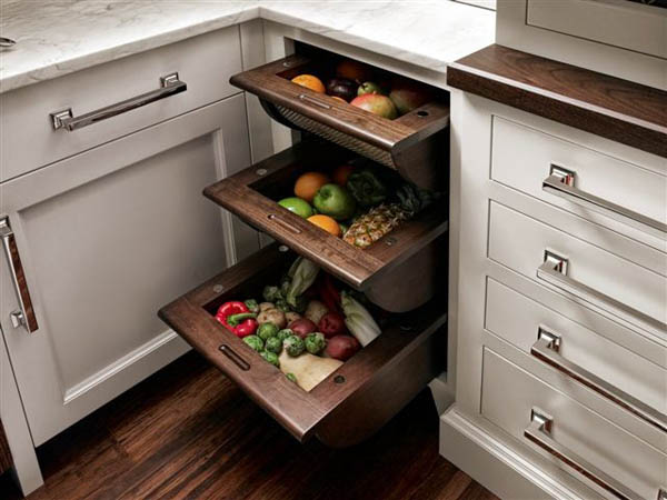 Traditional cabinet and drawer organizers
