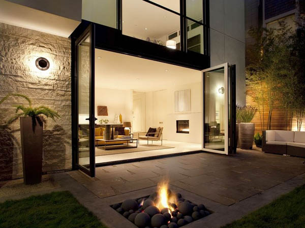 Modern home exterior lighting
