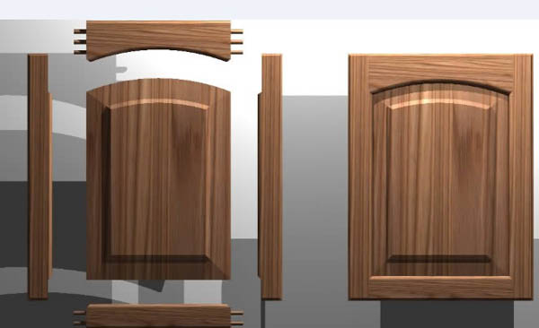 Solid wood kitchen door
