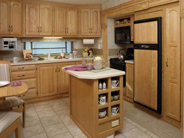 unfinished pine kitchen cabinet design